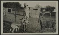 Osa Johnson with animals, African Safari