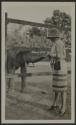 Osa Johnson with elephant, African Safari