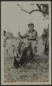 George Eastman with dead rhino, African Safari