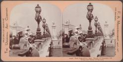 Paris Exposition, Details of Alexander III Bridge and Palace of Fine Arts