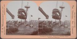 Hoisting 6 inch Gun Shield, Wreck of U. S. Battleship "Maine"