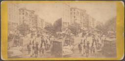 Up Broadway from Barnum's Museum, the City Hall Park on the right
