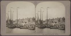 Fishing boats and dyke, Holland