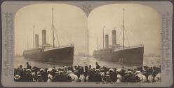 The arrival of a great ocean steamship at New York