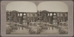 Old Roman aqueduct near Smyrna, Turkey in Asia