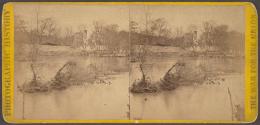 View on the Appomattox River, Petersburgh, Virginia, showing houses destroyed by the Rebels in their retreat