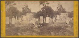 View in the Cemetery in the rear of the Circular church, showing the effects of Shot and Shell among the Monuments, Charleston, South Carolina