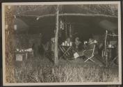 George Eastman and companions in dining tent, African Safari