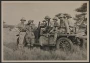 George Eastman and Osa Johnson beside automobile, African Safari