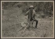 Dan Pomeroy with dead gazelle, African Safari