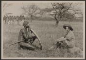 Osa Johnson and native tribesman, African Safari