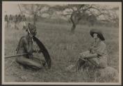 Osa Johnson and native tribesman, African Safari