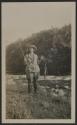 Osa Johnson displaying fish, African Safari