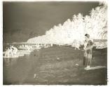 Mrs. Martin Johnson on the Beach during the harvesting of the cocoanuts