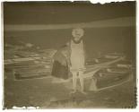 [Osa Johnson on the beach]