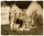 Mr. Johnson and natives of an Artificial Island
