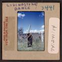 [Person in traditional clothing and mask, Livingstone, Zambia (travel slide)]