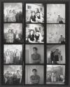 [Contact sheet with twelve images of Miguel Covarrubias, Nickolas Muray, Diane Feng, and women]