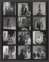[Contact sheet with twelve images of Miguel Covarrubias and others]
