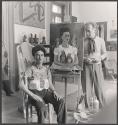 [Frida Kahlo and Nickolas Muray in studio]