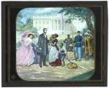[Jean Leon Gerome Ferris' painting Lincoln and the Contrabands (1863)]