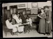 [Girls in sewing class]