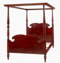 Four poster mahogany canopy bed (double) thought to have been George Eastman's