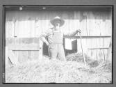 Farmer with Load of Hay, Pitching-VT. 1920