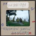 [Dancers at a fashion show, Hawaii (travel slide)]