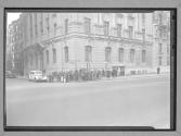 [Children with Sleds on Street]