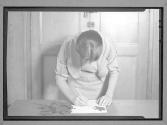 [Woman Tracing Leaves]