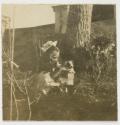 [Young Kate with Dog at Voulangis, France]
