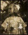 [Kate Steichen in Flowered Dress, Voulangis, France]