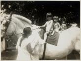 Mary with children, Nell and Joan, and Lon at Umpawaug