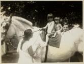 [Mary (Steichen) Martin, Nell, Joan and Lon Martin, and Horse, Umpawaug, CT]