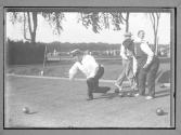 Recreation, Men Bowling in Playground