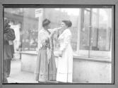 Discussing the Strike on the Bowery,NY/1910