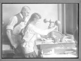 Young Girl Apprentice with Foreman