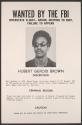 [FBI wanted poster - Hubert Geroid Brown]