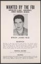 [FBI wanted poster - Byron James Rice]
