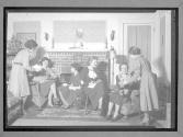 [Ladies tea served by Girl Scouts]