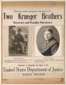 [Wanted poster paste-up for the Krueger brothers]