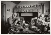 Man and wife eating at home, France