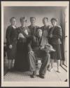 [Group in San Angel, Mexico: (l-r): Blanche Hays, Frida Kahlo, Nickolas Muray, Diego Rivera (seated), Emmy Lou Packard, Arija Muray.]