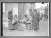Street Corner, 4 Women with Baskets
