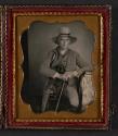 [Man in plantation overseer's hat with pegleg]