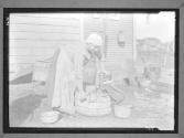 Slavic Woman Washing- Wife of Slavic