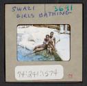 [Swazi girls bathing, Africa (travel slide)]