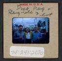 [Peggy Muray and two men, Miami Beach, Florida (travel slide)]