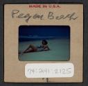 [Peggy Muray on a beach, East Hampton, New York (travel slide)]